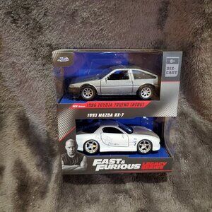 Jada Fast & Furious 1/32 Legacy Series 1986 Toyota Trueno AE86 1993 MAZDA RX7